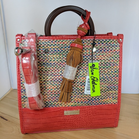 Sam Edelman Handbags - Brand New Sam Edelman Marian Straw Satchel Purse